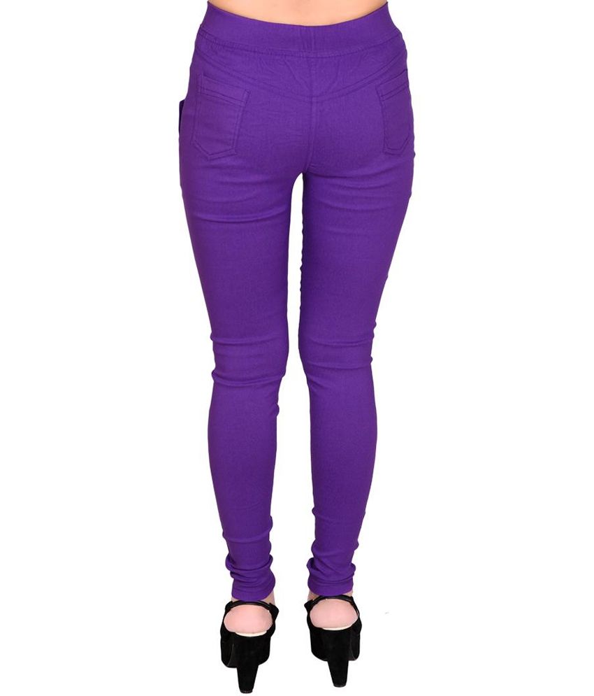 purple jeggings