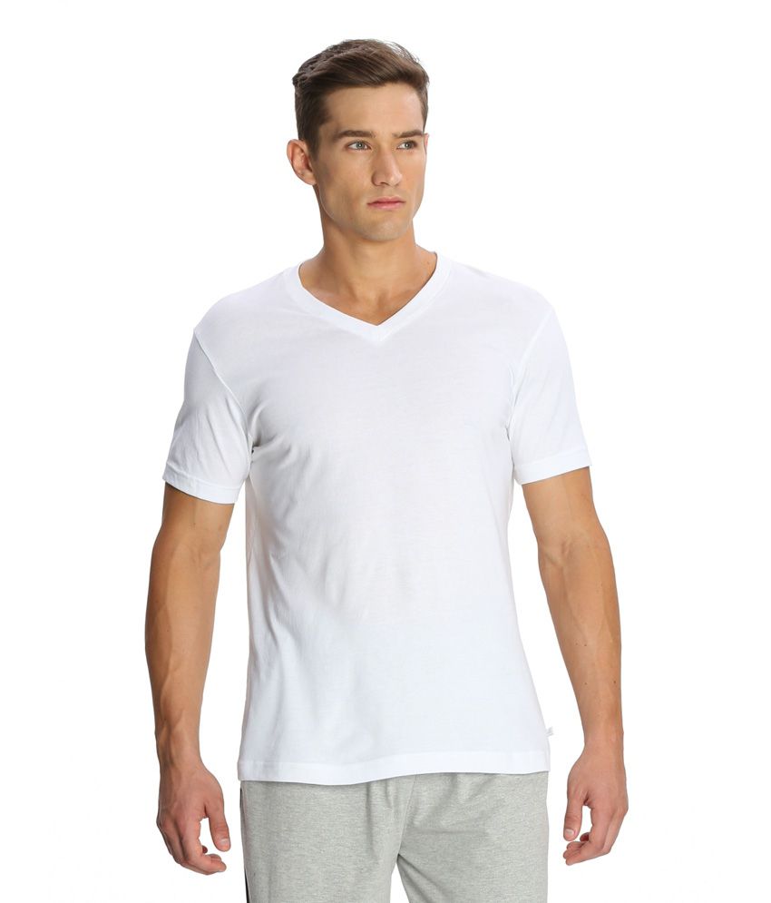 Jockey White Cotton V-Neck T-Shirts - Buy Jockey White Cotton V-Neck T ...