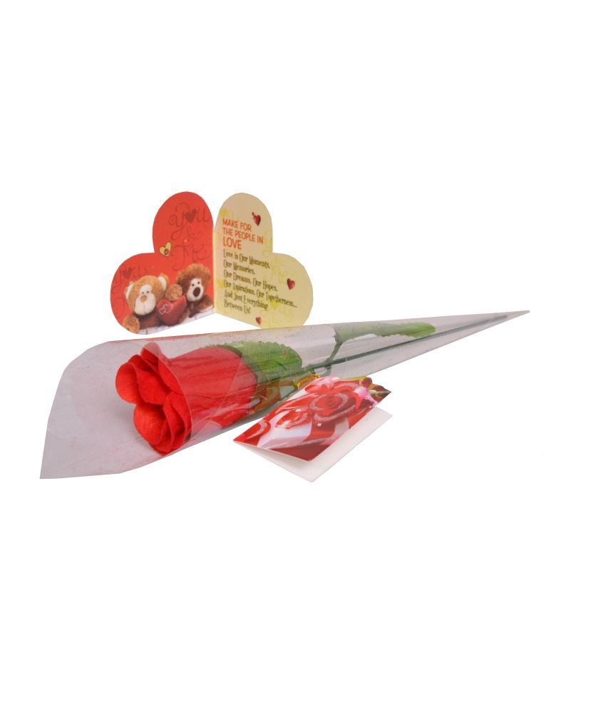 Indigo creatives proposal diwali combo shaped rose heart card value gift installation sold Indigo Creatives Proposal I Love You Rose, Heart Shaped Card Combo Best