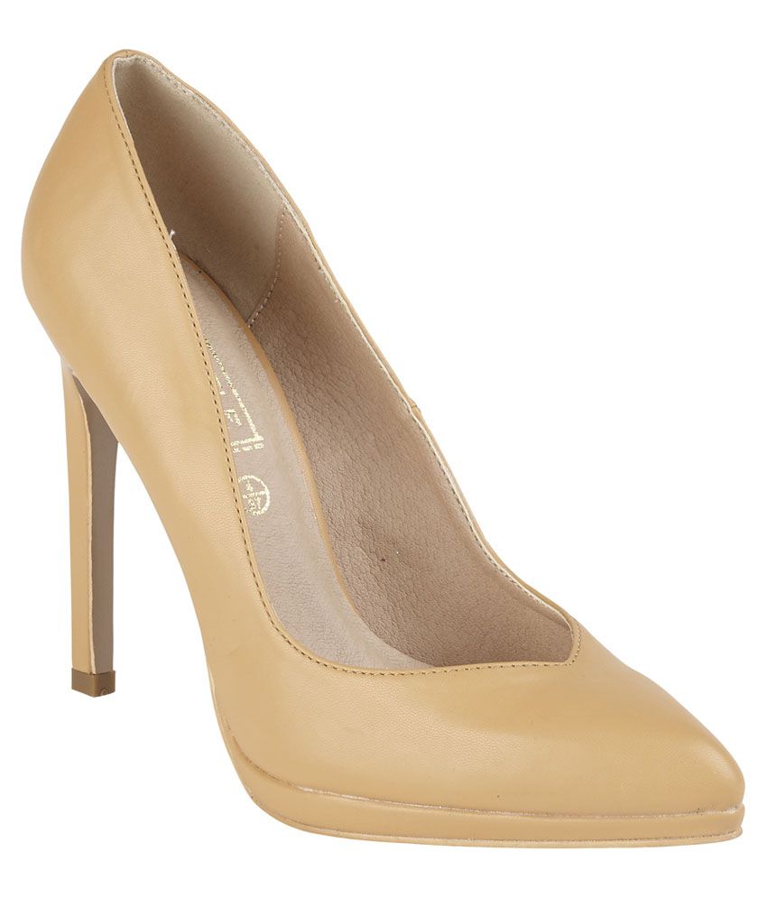     			Truffle Collection Beige Formal Heeled Slip-on & Pump