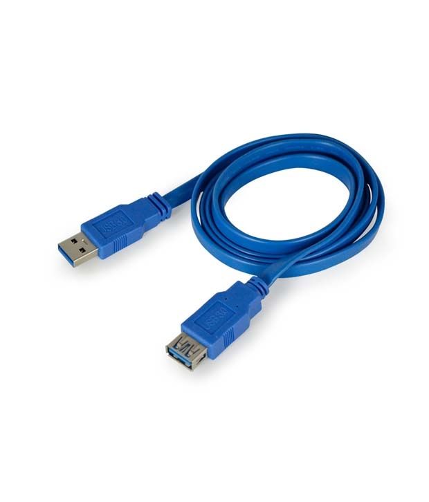 Cliptec Occ121bl Slim Flat Usb3.0 Extension Cable-blue - Buy Cliptec