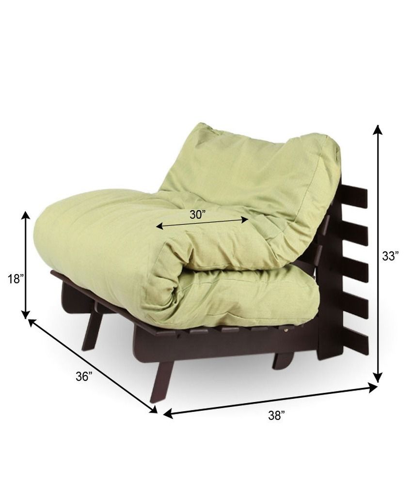 Single Futon Sofa Cum Bed with Green Mattress Buy Single Futon Sofa