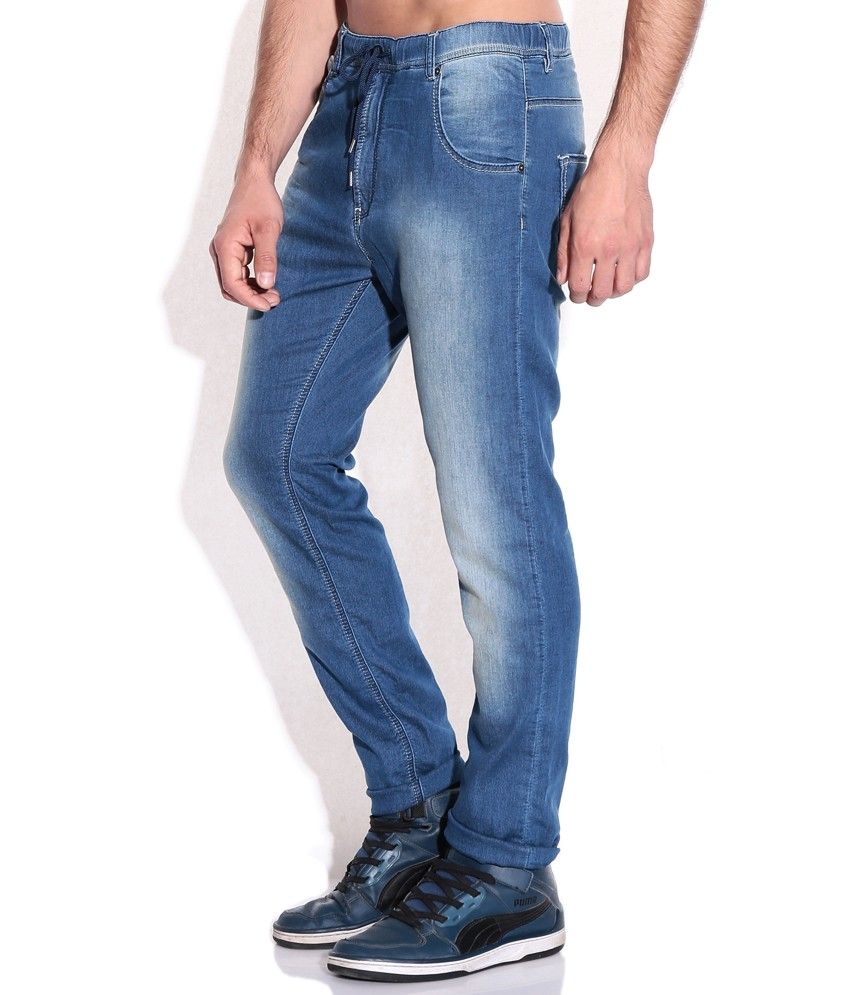 GAS Blue Regular Fit Jeans - Buy GAS Blue Regular Fit Jeans Online at ...