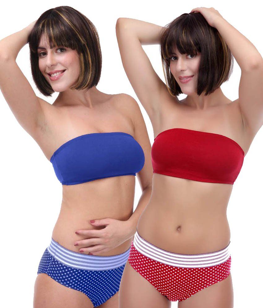     			Selfcare Pack of 2 Women's Bra & Panty Set ( Multi Color )