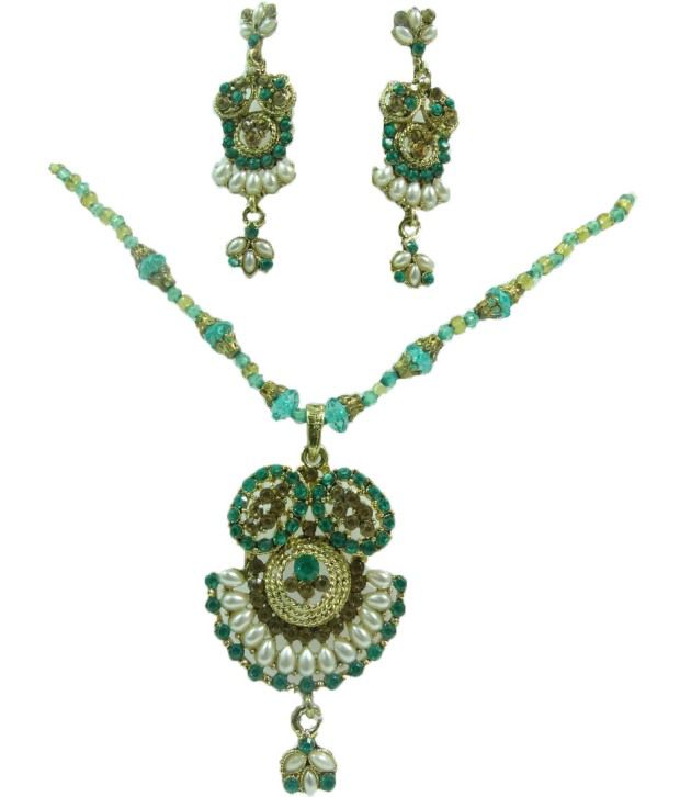 Rajasthani Art Necklace & Earring Set For Women Traditional Moti Pearl ...