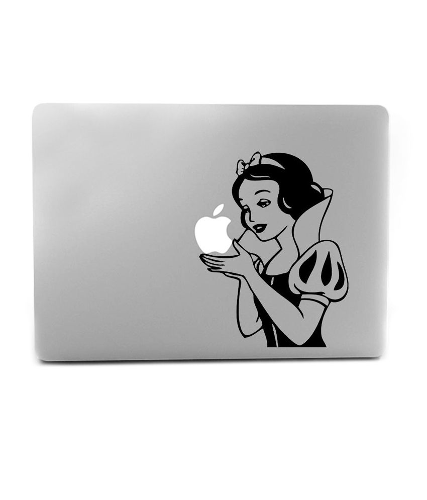 white apple laptop sticker