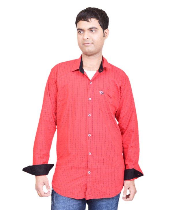     			British Terminal Red Casuals Men Shirt