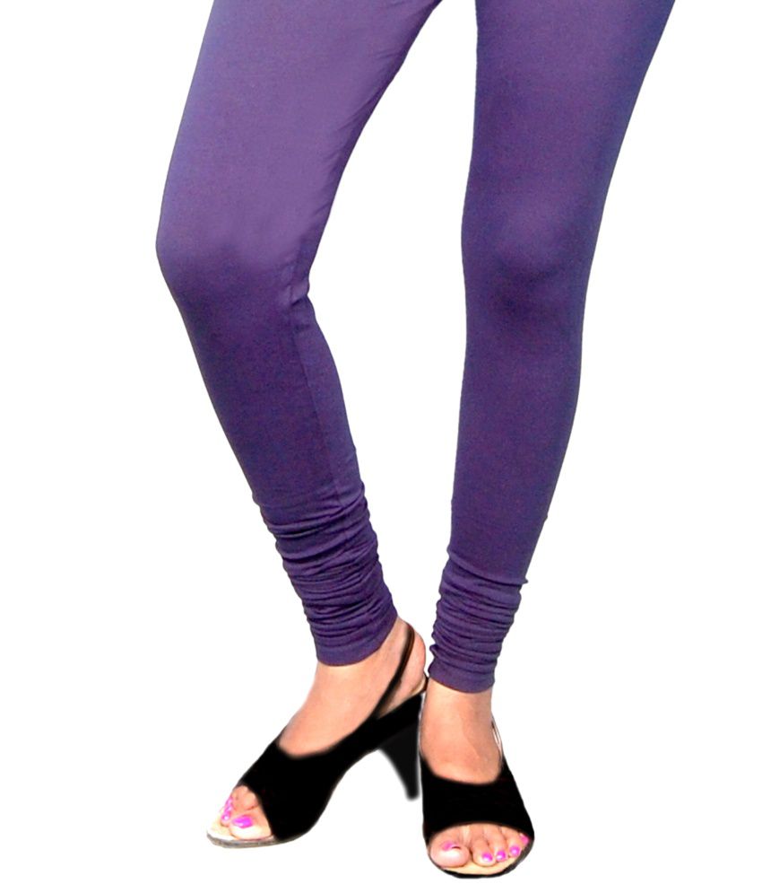 Nitts Dark Purple Cotton Spandex Leggings Price in India - Buy Nitts ...