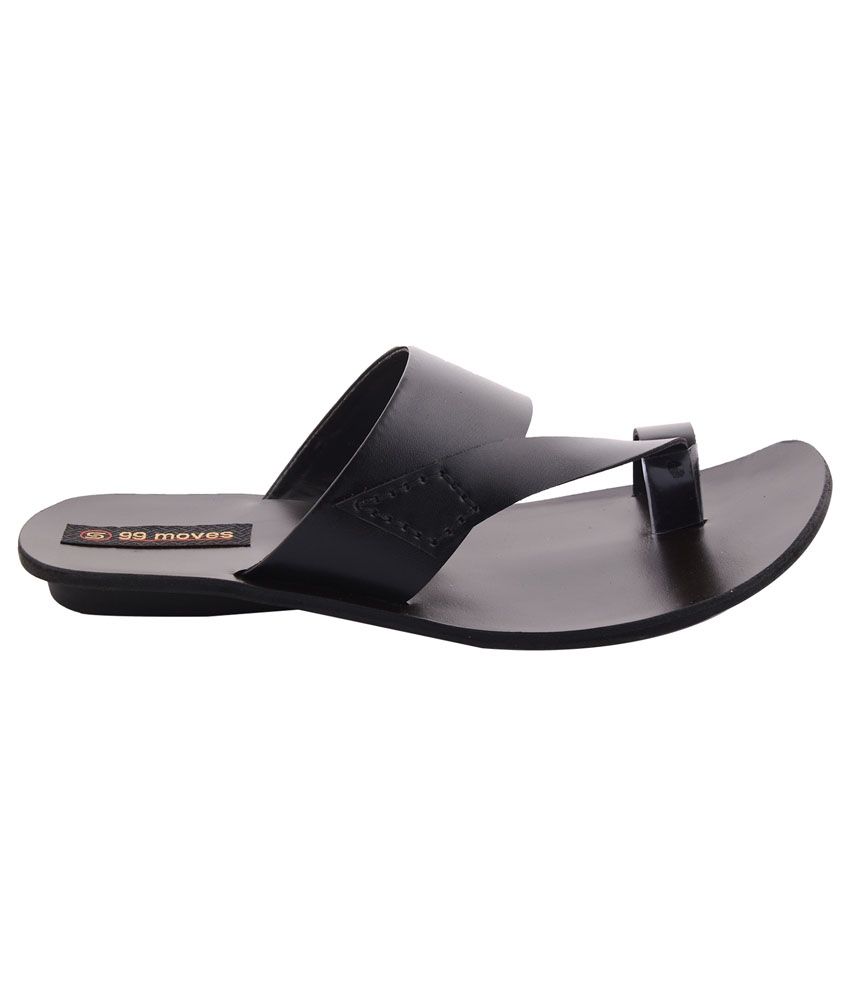 black chappal for men