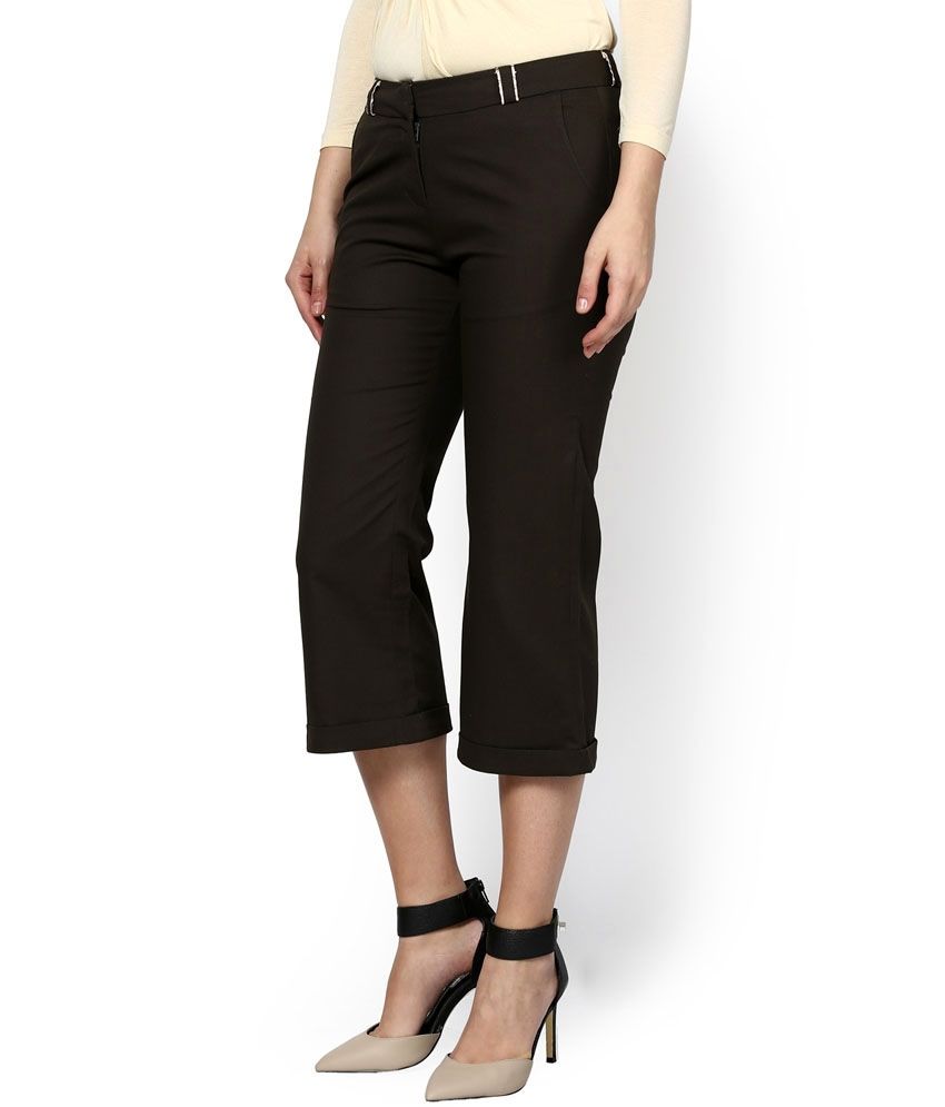 olive wide leg trousers