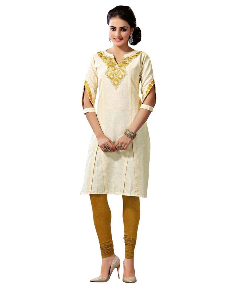 Veestyle Khadi Embroidered Kurti - Buy Veestyle Khadi Embroidered Kurti Online at Best Prices in 