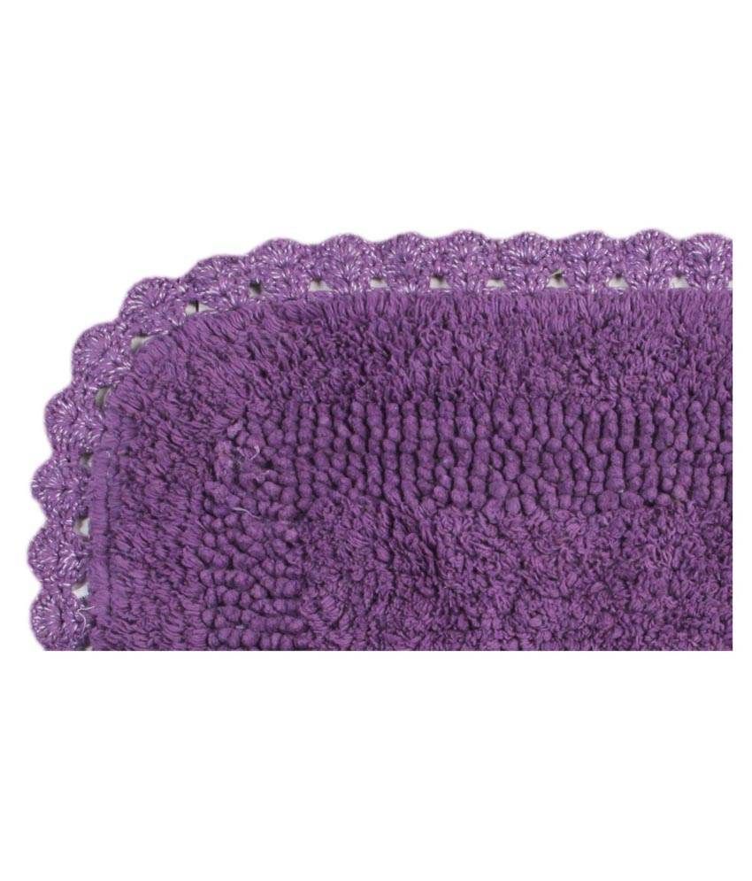 Saral Home Purple Cotton Bath Mats 40X60 CM Buy Saral Home Purple Cotton Bath Mats 40X60 CM