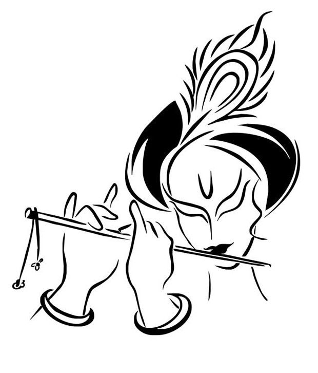 studio briana black krishna playing flute designer wall decal on studio briana black krishna playing flute designer wall decal on premium vinyl