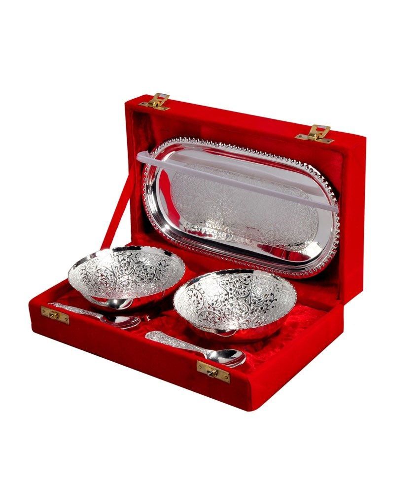 Jewel Fuel Silver Plated Diwali Gift Bowl Set Set of 5