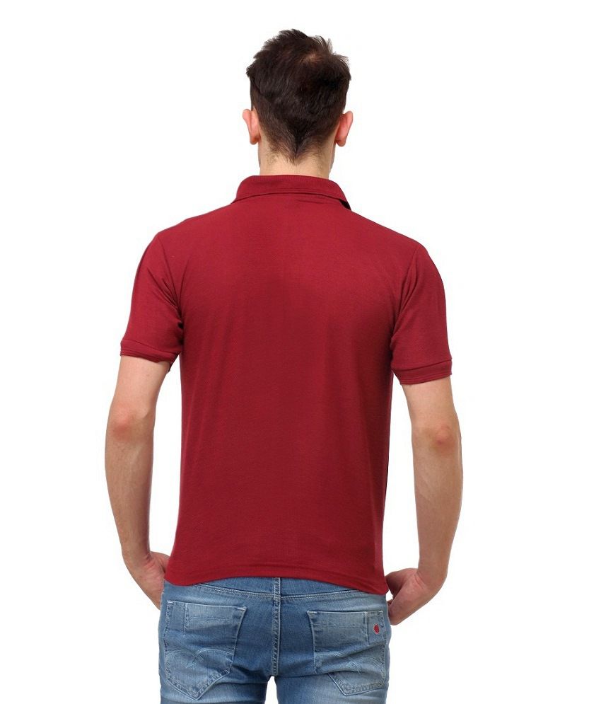 Lime Combo Of Green, Maroon And Red Polo Neck T Shirt - Buy Lime Combo ...
