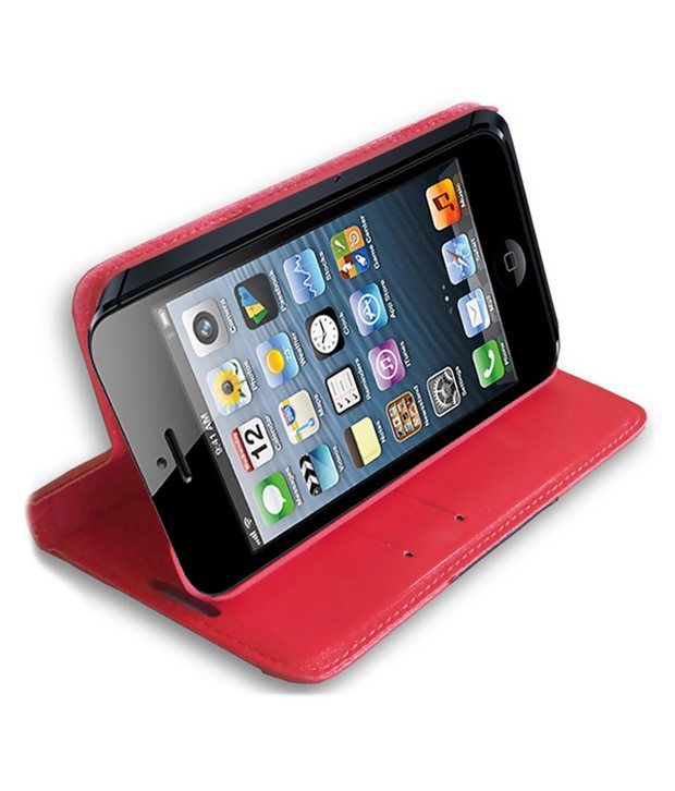 N+ INDIA Flip Cover for iPhone 5 5S 5G - Red - Mobile ...