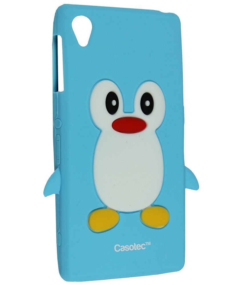 Casotec Penguin Silicon Jelly Back Case Cover for Sony Xperia Z1