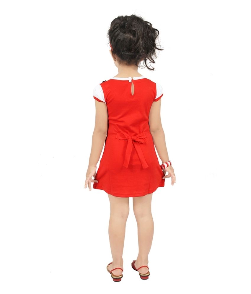 short frock in red colour