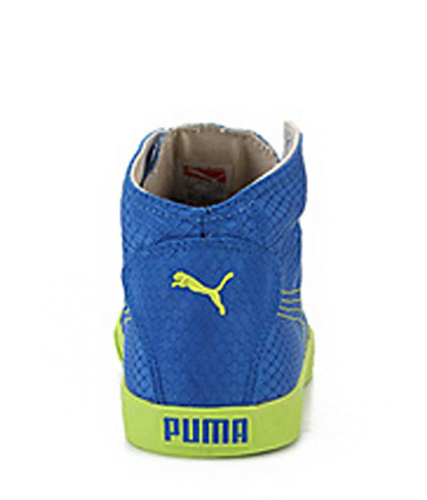 puma blue yellow shoes