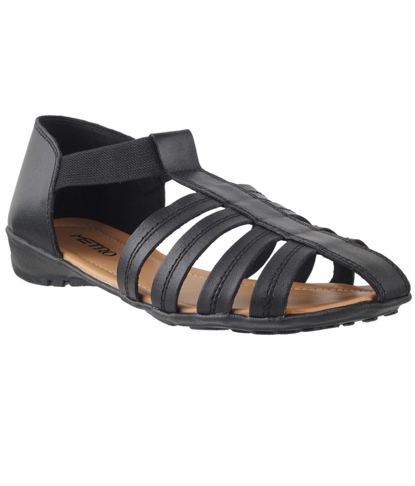 Metro Chic Black Sandals Price in India- Buy Metro Chic Black Sandals Online at Snapdeal