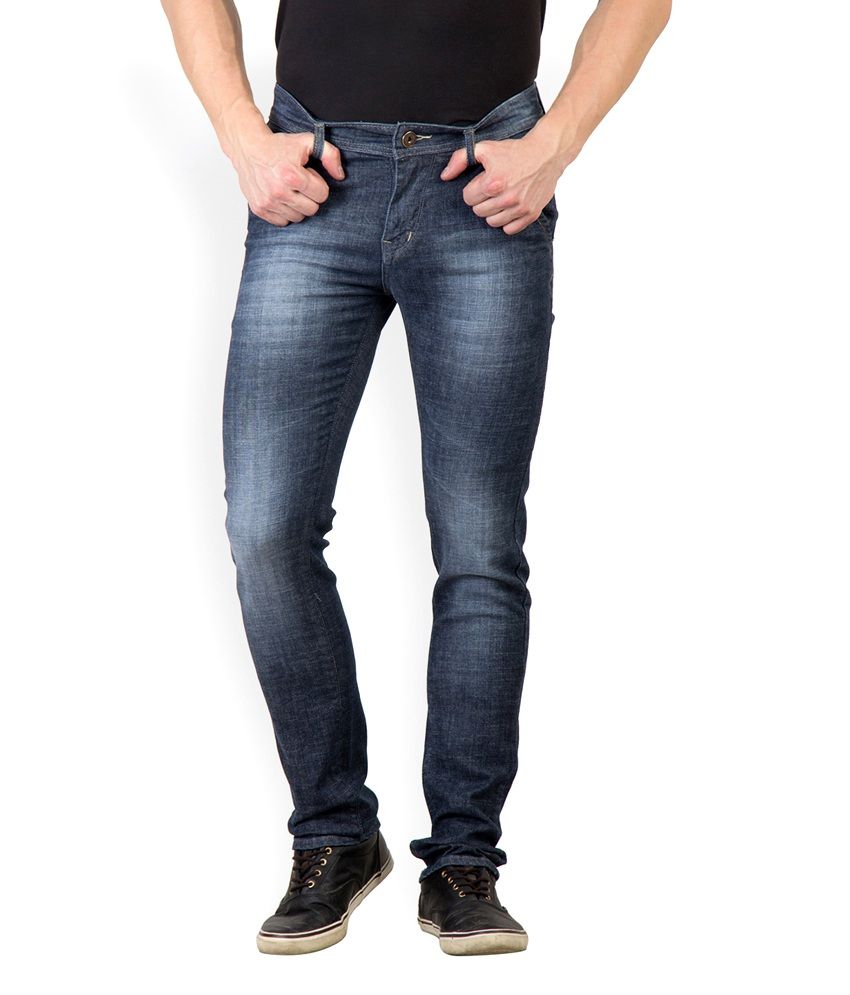 Buy Rodamo Black Cotton Faded Slim Fit 