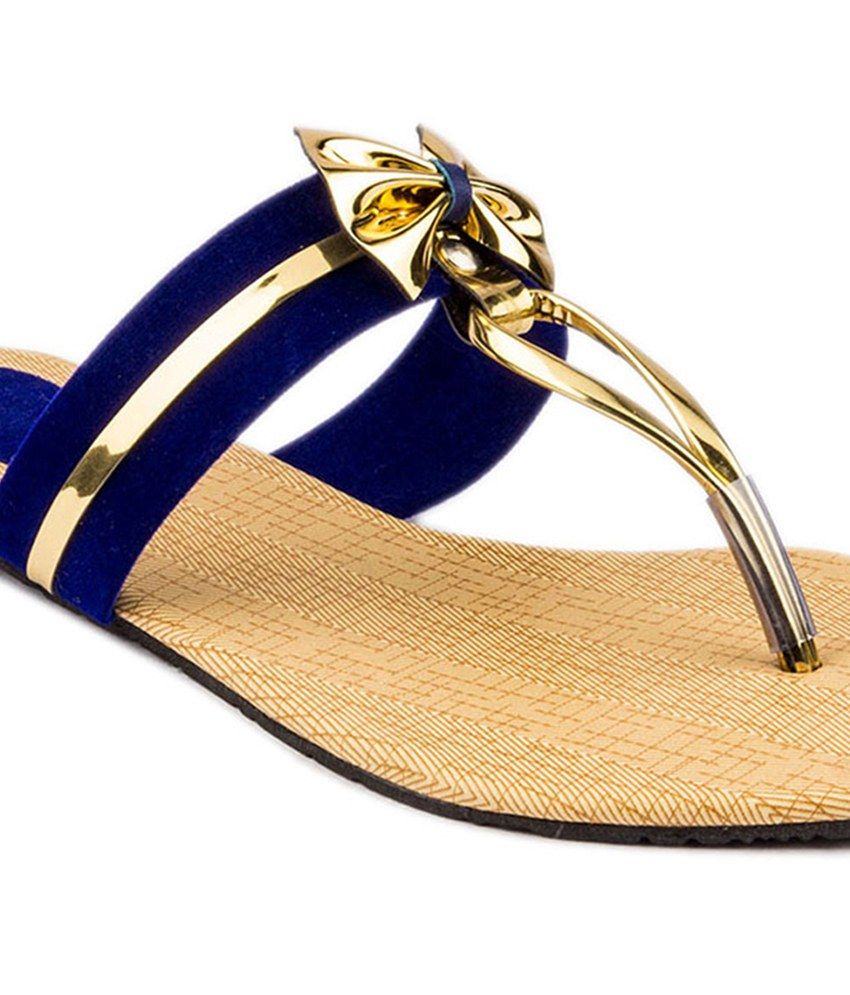 Lalana Blue Flat Daily Wear Sandals Price in India- Buy Lalana Blue Flat Daily Wear Sandals 