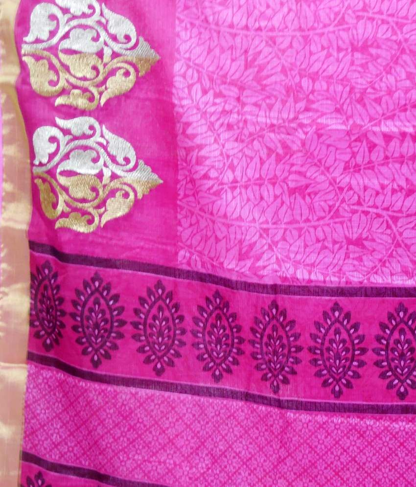 Sidra Fabrics Pink Art Silk Saree - Buy Sidra Fabrics Pink Art Silk ...