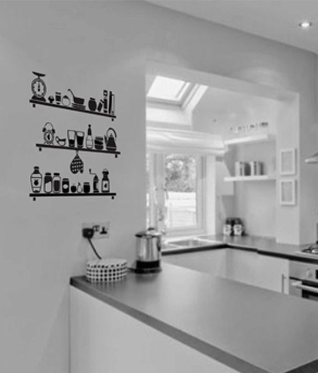 Studio Briana Kitchen Cabinet Silhouette Wall Sticker At Best S In India On Snapdeal - Kitchen Wall Stickers Snapdeal