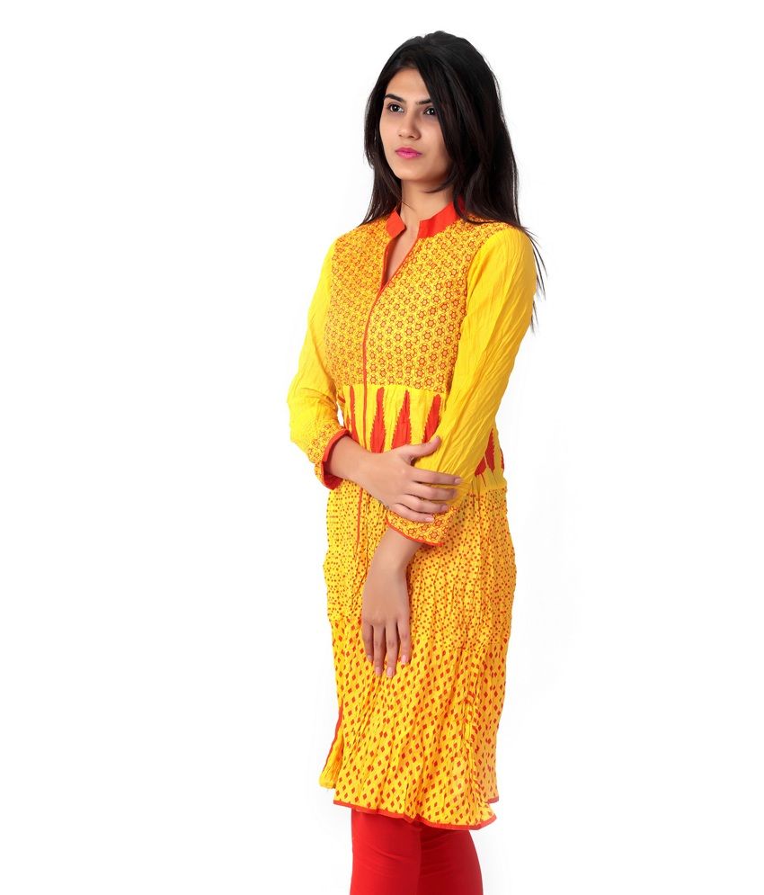 cotton border kurtis