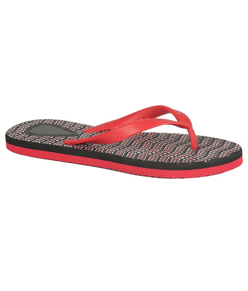 Funtoes Red Women's Flip Flops Price in India Buy Funtoes Red Women's