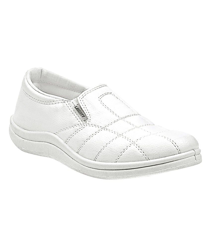 white pleather shoes