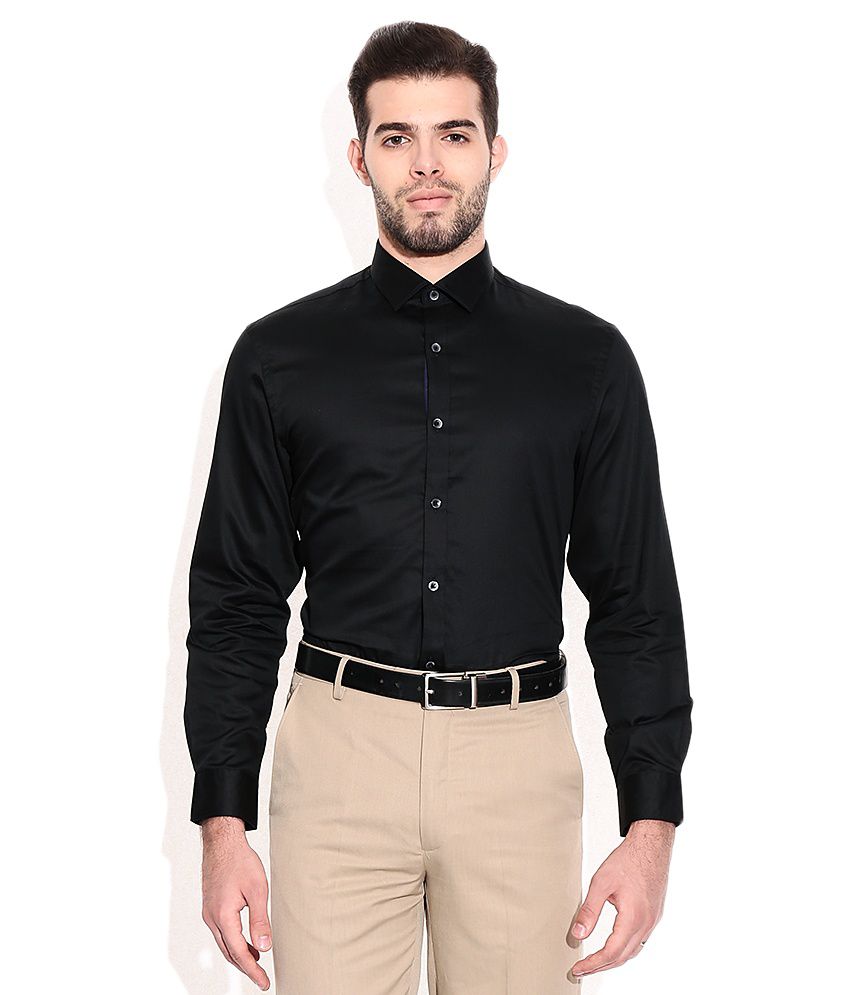 Geoffrey Beene Black Slim Fit Formal Shirt - Buy Geoffrey Beene Black ...