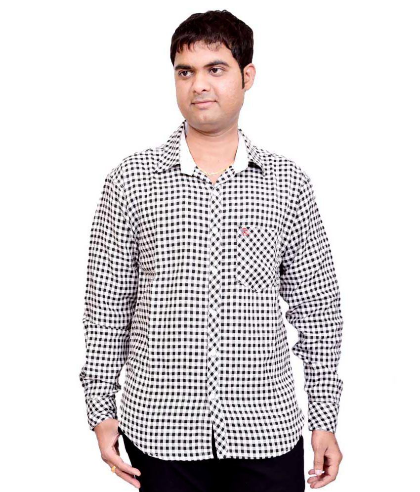     			British Terminal Black Cotton Checks Casual Wear Shirt