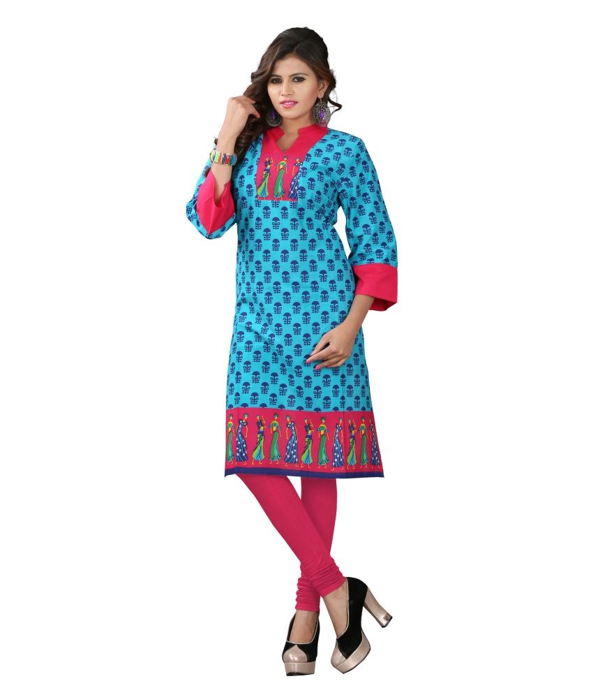 7-colorslifestyle-cotton-printed-chinese-collar-kurti-buy-7