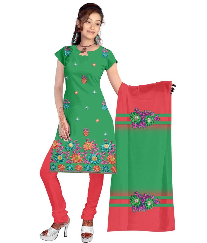 Vasnm Synthetic Cotton Dress Material With Chiffon Duppatta Buy Vasnm