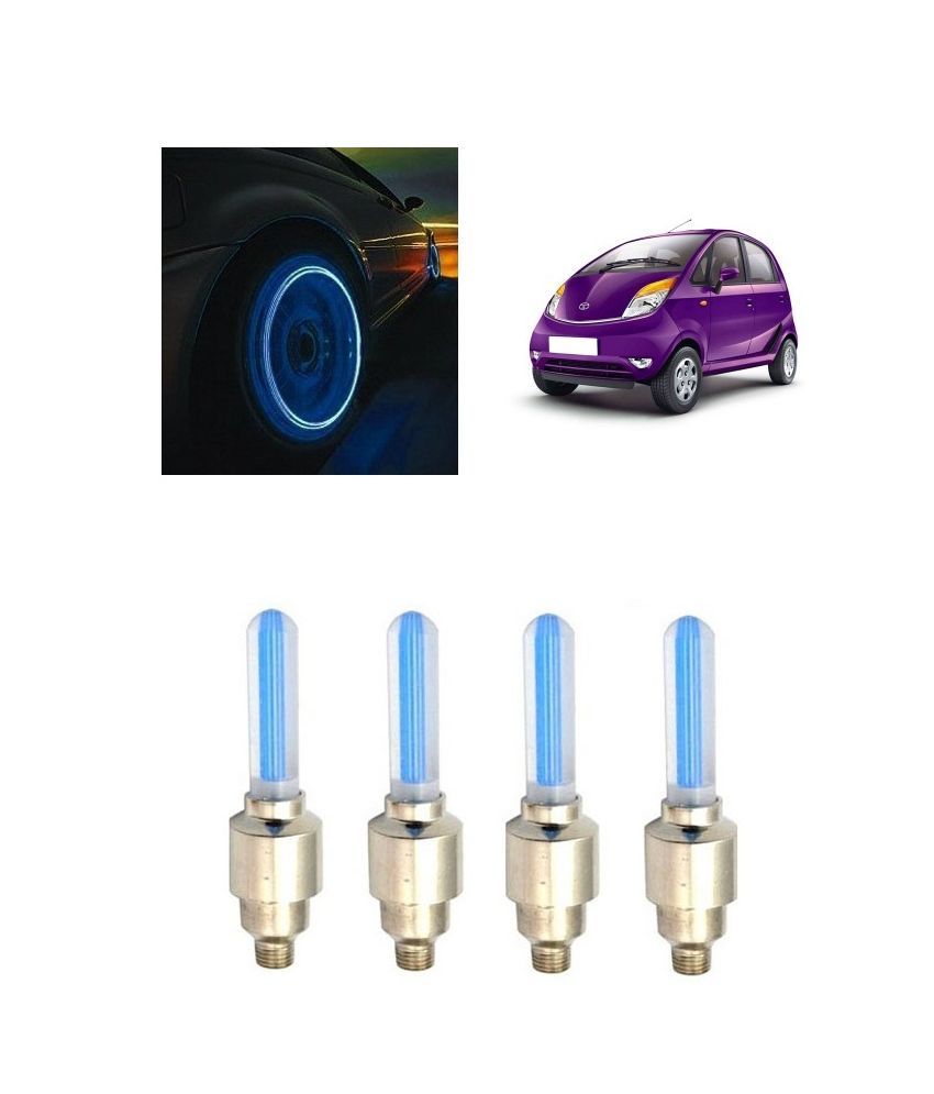 Delhi Eretail Tyre Led Motion Sensor Blue Light For Tata Nano Set Of