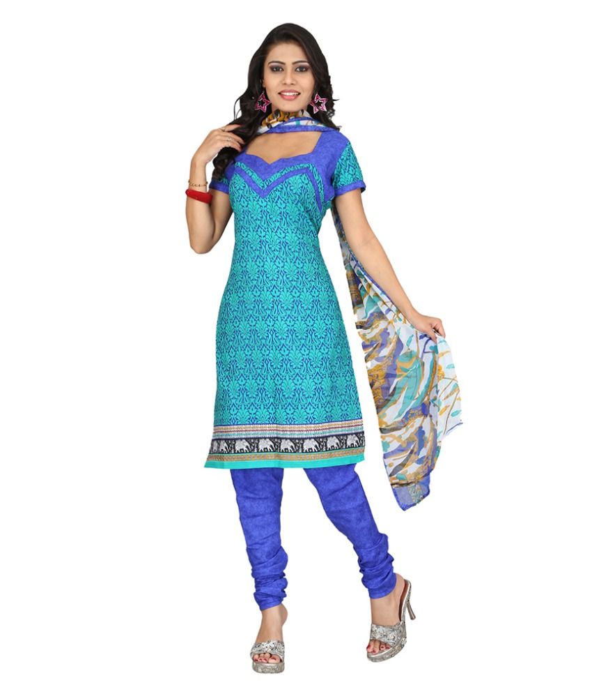 Lookslady Multi Color Cotton Unstitched Dress Material Buy Lookslady