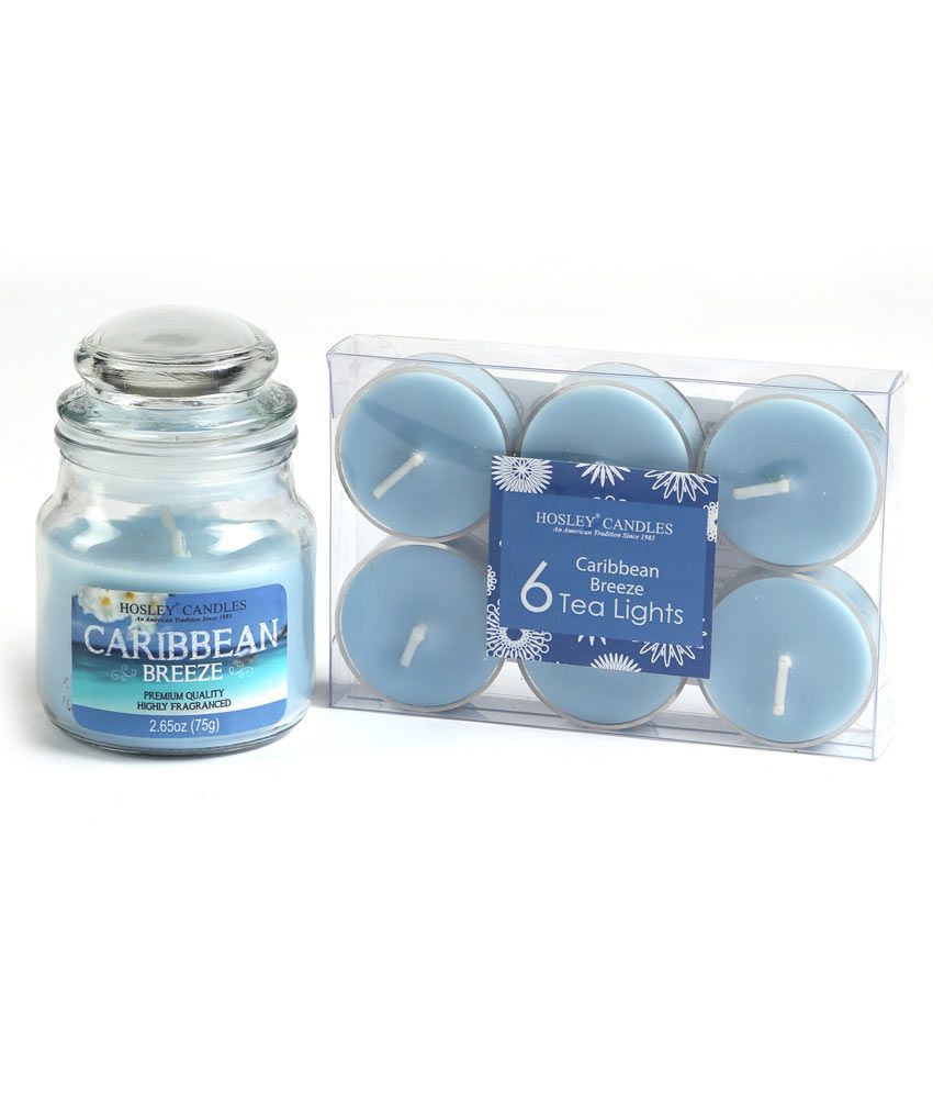 Hosley Blue Jar Candle Pack of 2 Buy Hosley Blue Jar Candle Pack of 2