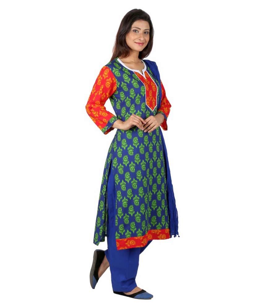 Anksh Printed Kurti With Salwar And Bandhni Dupatta - Buy Anksh Printed ...