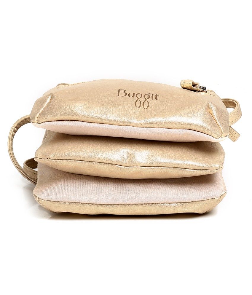 baggit golden clutch