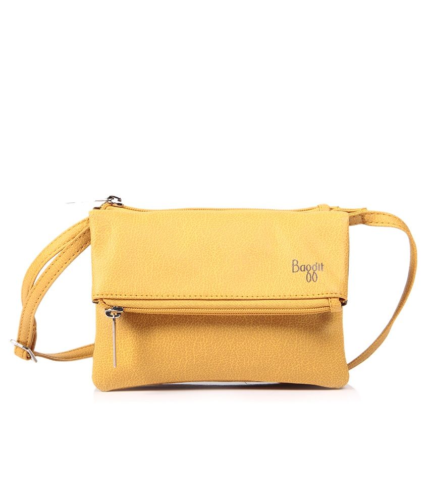 baggit yellow handbag