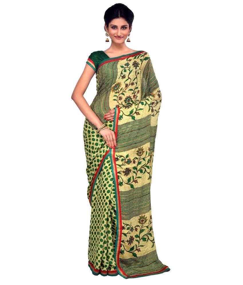 REKHA BHAKTA Multi Color Georgette Saree - Buy REKHA ...