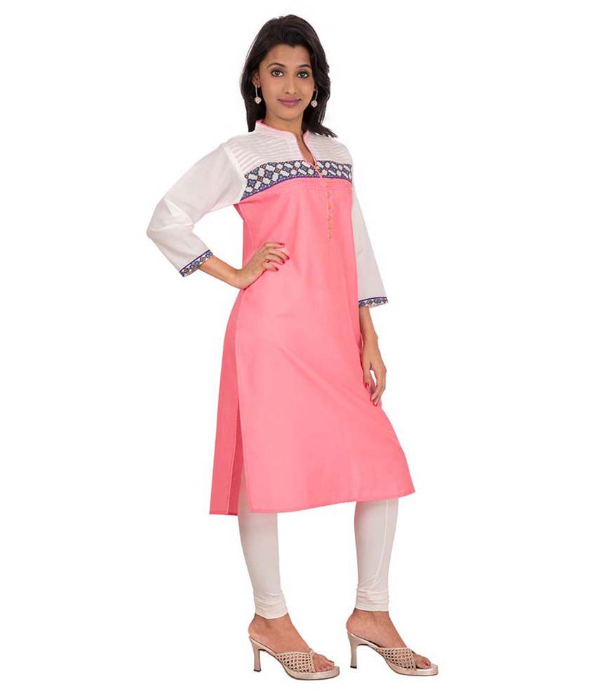 Hindu Fashion PeachPuff Pure Georgette Kurti - Buy Hindu Fashion ...