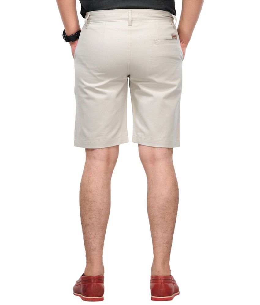 Haute Couture Trendy Khaki And White Solid Shorts Combo Of 2 Buy Haute Couture Trendy Khaki