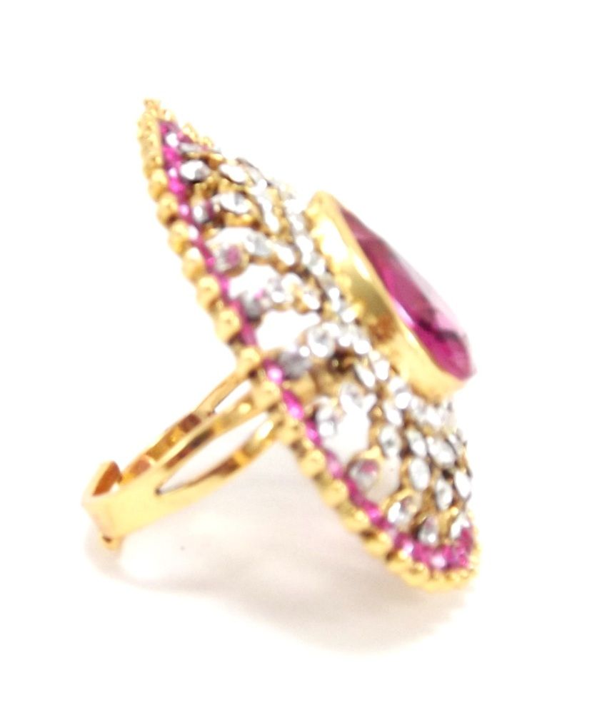 9Blings Bridal Pink Cubic Zirconia Ring: Buy 9Blings Bridal Pink Cubic ...