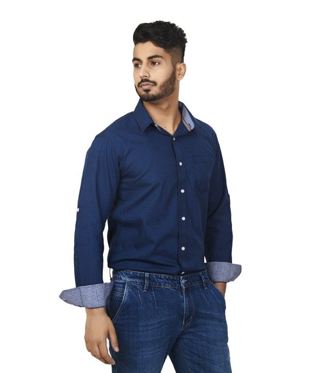navy blue check pants
