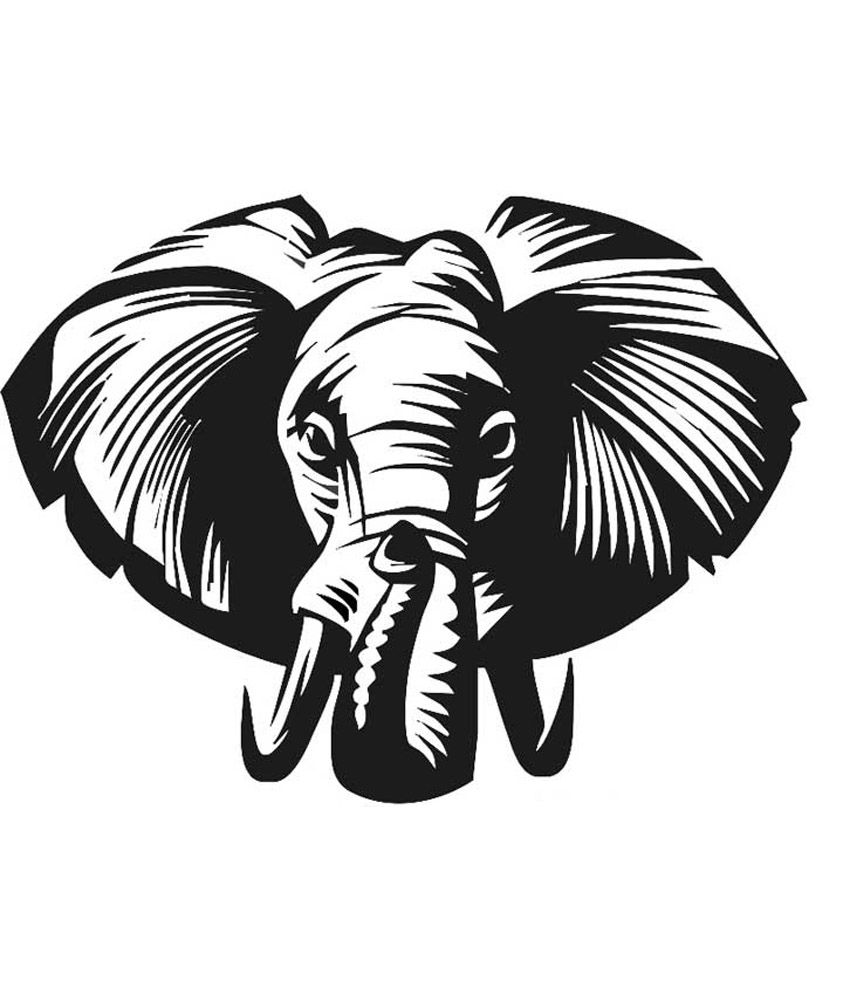 Studio Briana Wild African Elephant Head Wall Decor Decal On Premium Studio Briana Wild African Elephant Head Wall Decor Decal On Premium Vinyl