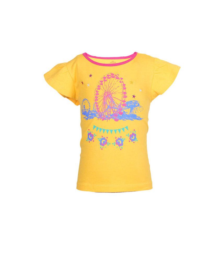 yellow half sleeve t shirt