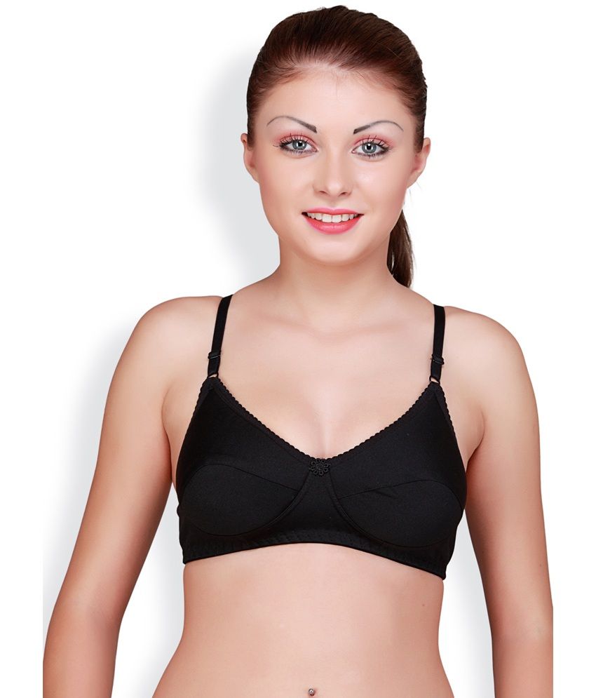 Buy Floret Black Cotton Bra Online at Best Prices in India Snapdeal