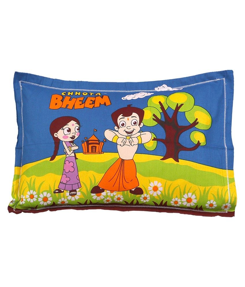 Chhota Bheem Blue Baby themes Single Bed Sheet with 1 Pillow Cover Buy Chhota Bheem Blue Baby